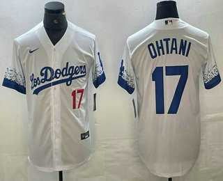 Men's Los Angeles Dodgers #17 Shohei Ohtani Number White 2021 City Connect Cool Base Stitched Jersey,We sell and wholesale Men's Los Angeles Dodgers #17 Shohei Ohtani Number White 2021 City Connect Cool Base Stitched Jersey on line form chian!